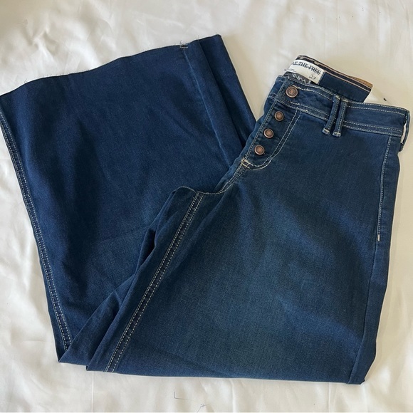 We the Free People CRVY Counter Culture Wide-Leg High Rise Jean Pant 26 27 - Picture 2 of 15